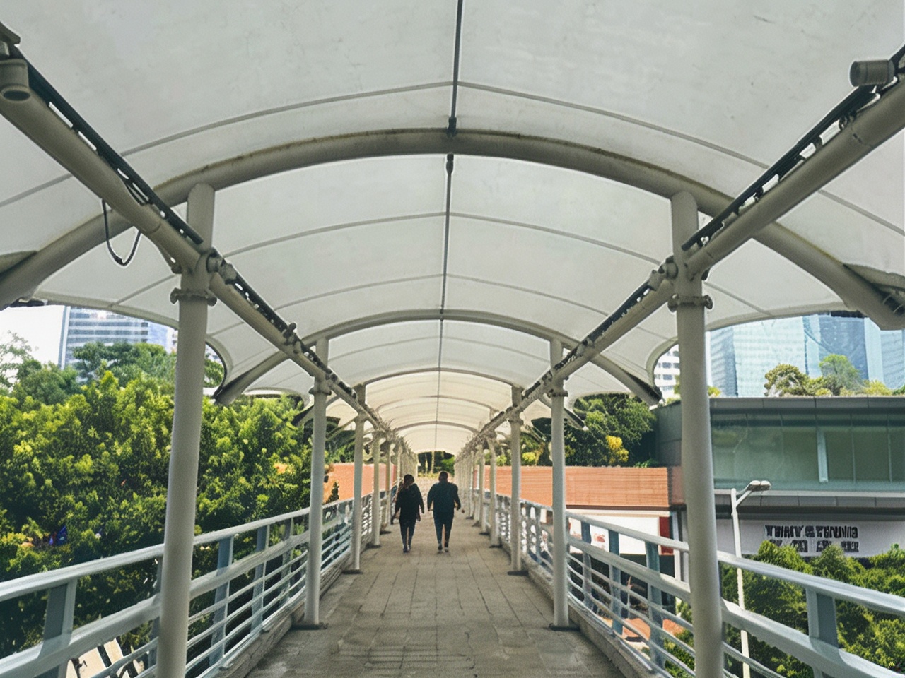 连廊膜结构_成都连廊厂家报价